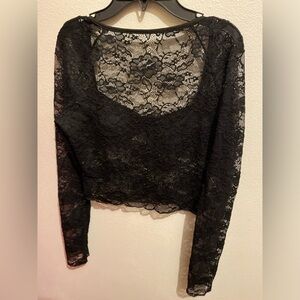 going out lacy black top